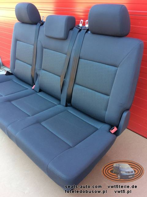 Bench rear triple seat VW T5 Multivan Caravelle Anthracite Duo