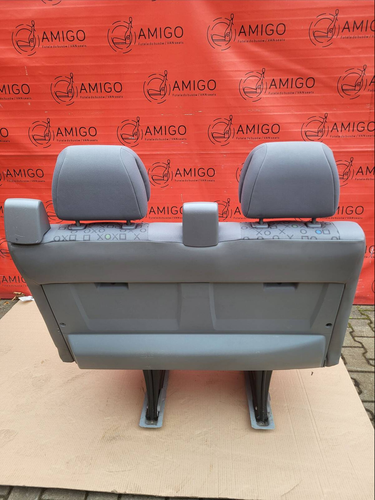 Seat VW Crafter I Mercedes Sprinter W906 2006-2016 rear triple bench OX armrest