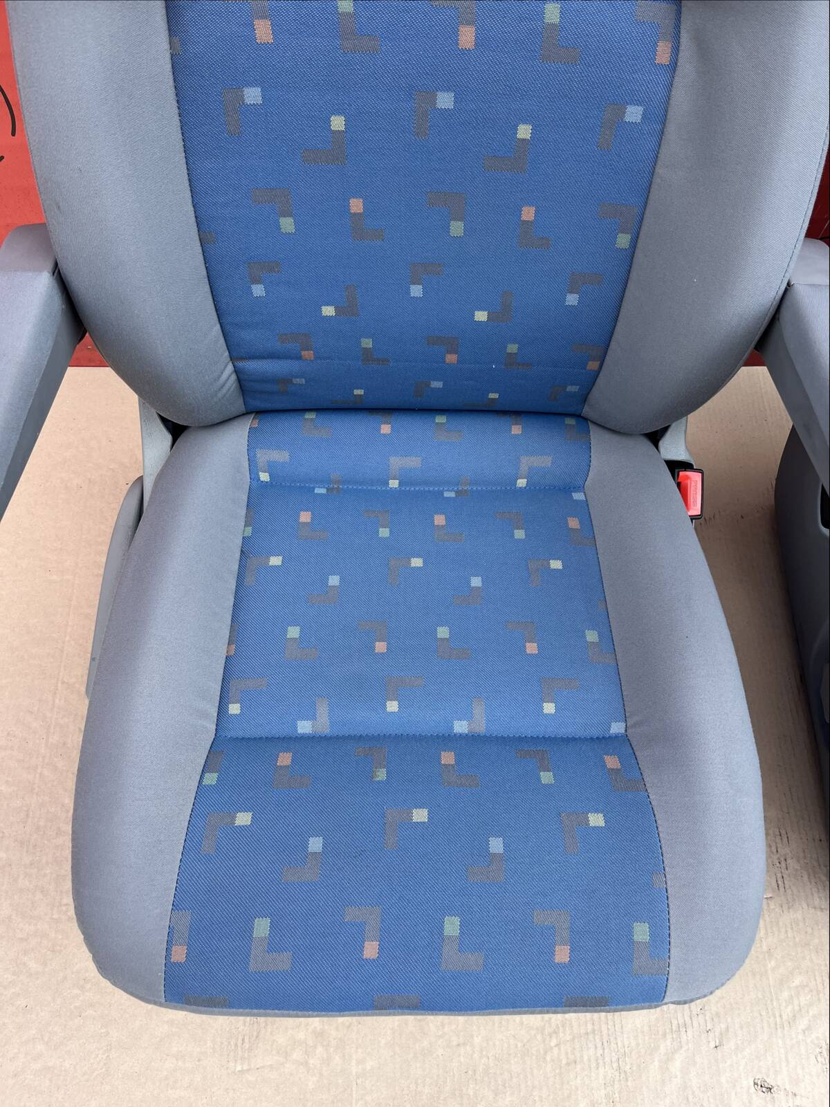 Driver passenger seat seats set VW T5 LLL blue Multivan Caravelle