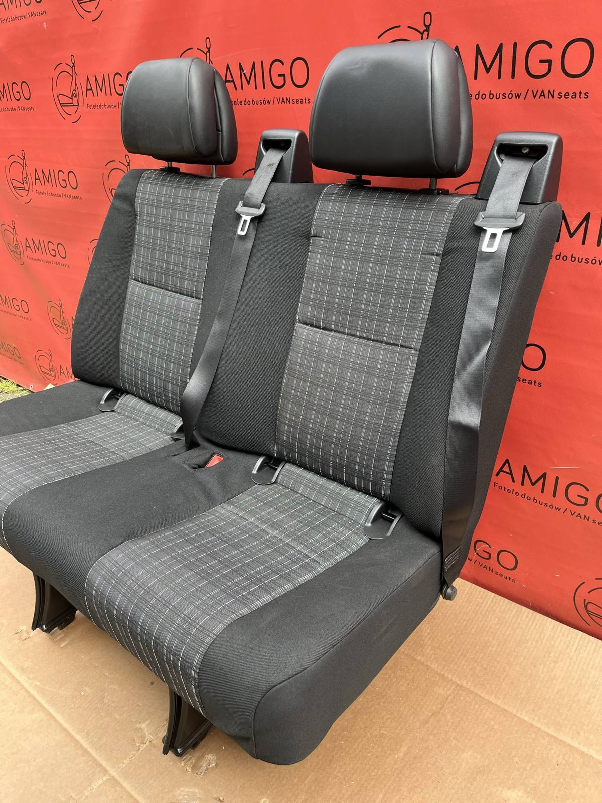 Seat Mercedes Sprinter W906 rear double bench seat with armrests isofix TUNJA
