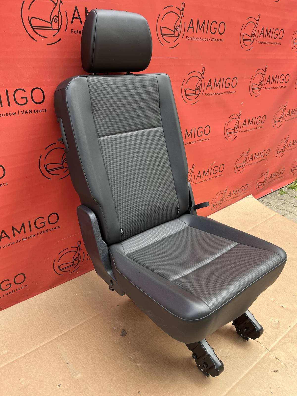 rear seat single right side VW T6 Transporter Titan Black MESH t5 folding