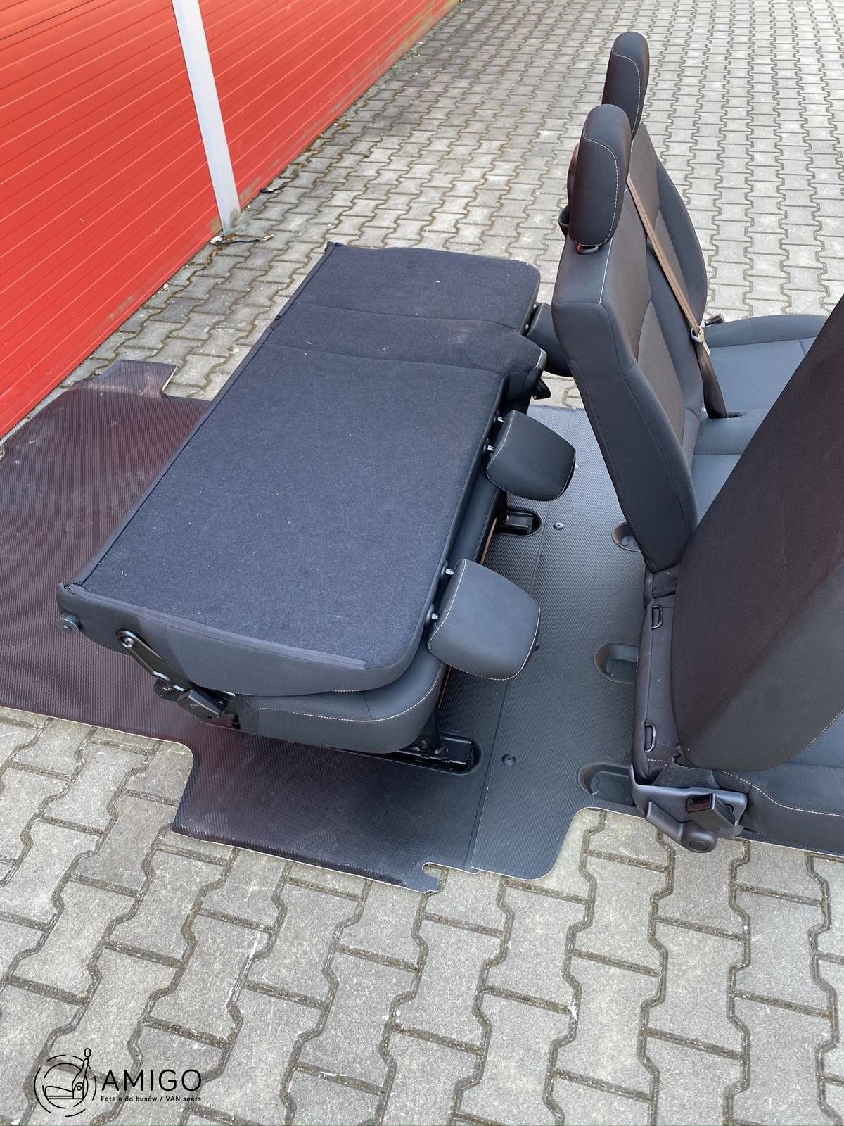 SET Seat triple bench Fiat Talento Trafic Opel Vauxhall Vivaro NV300 belts seats