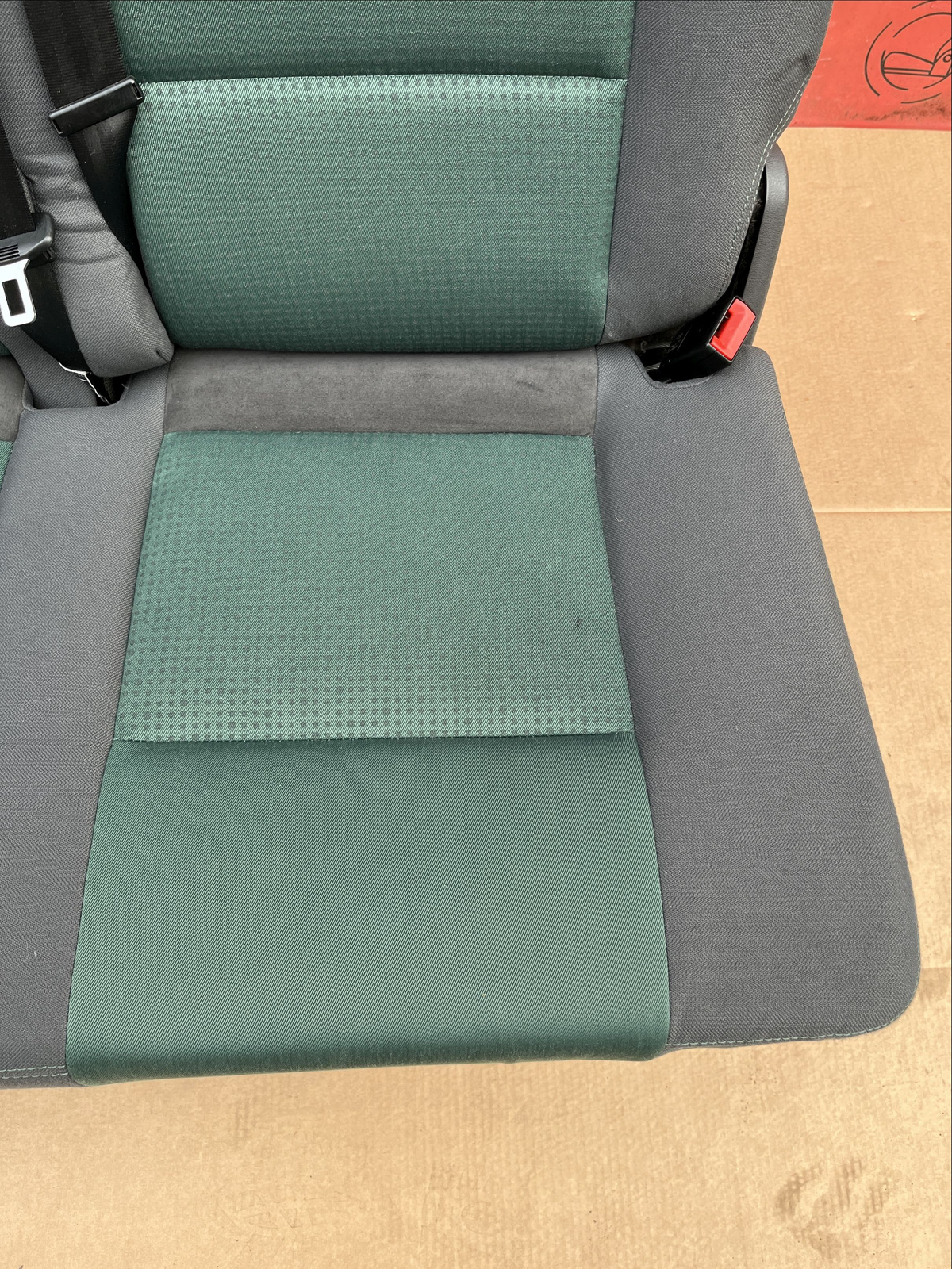 Bench rear triple seat VW T5 Multivan Caravelle Anthracite Duo Green