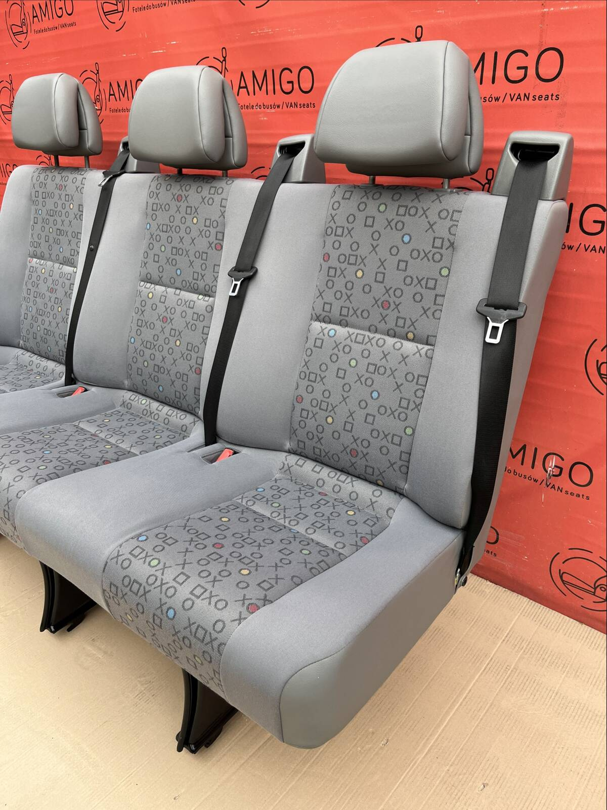 Seat VW Crafter I Mercedes Sprinter W906 2006-2016 rear triple bench OX
