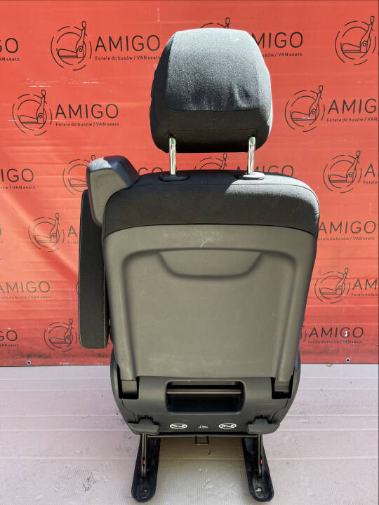 Seat single rear Mercedes V-class W447 Black Santos