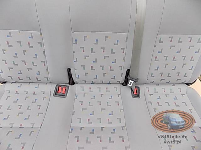 Bench rear triple seat VW T5 Transporter LLL | SET TO THIRD ROW belts