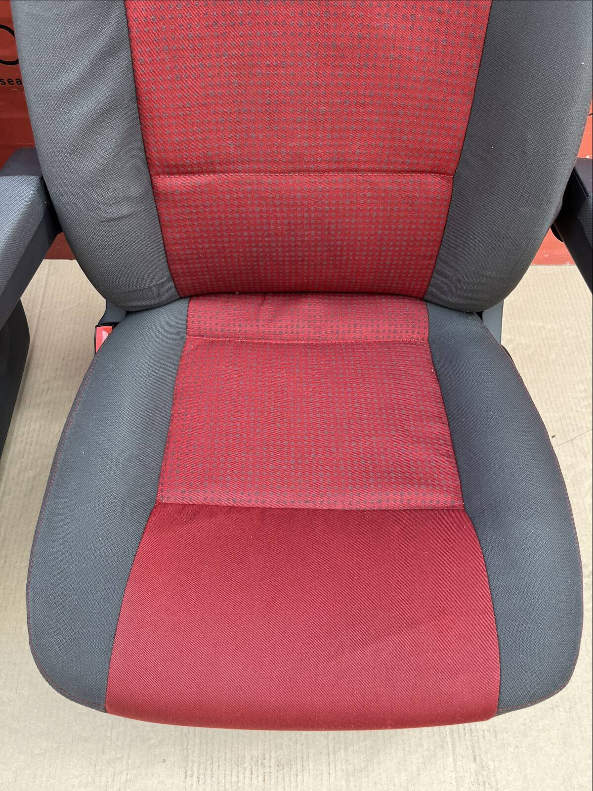 Driver passenger seat VW T5 DUO red Multivan Caravelle