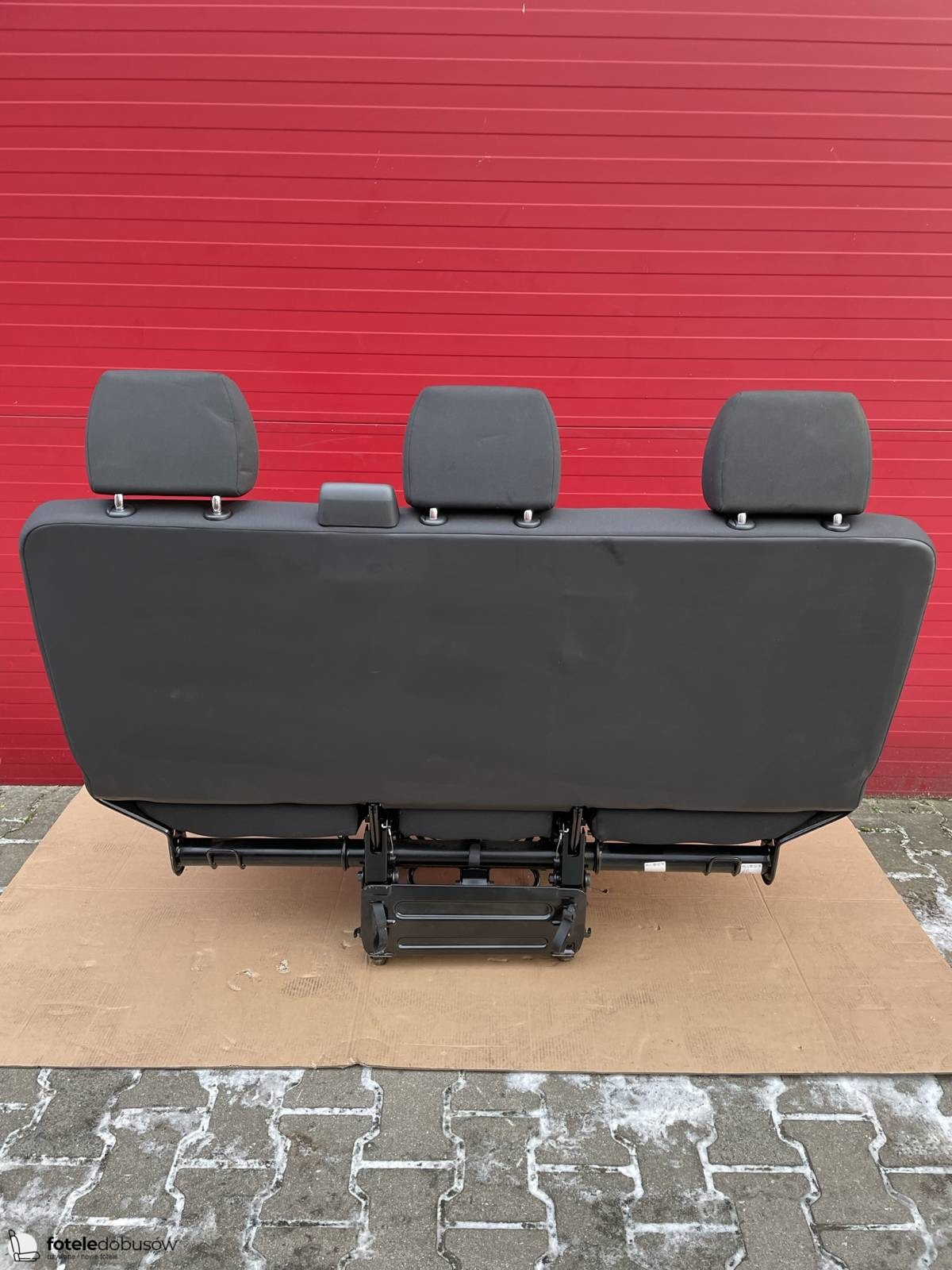Bench rear triple seat VW T6.1 T6 Transporter Double Grid Black