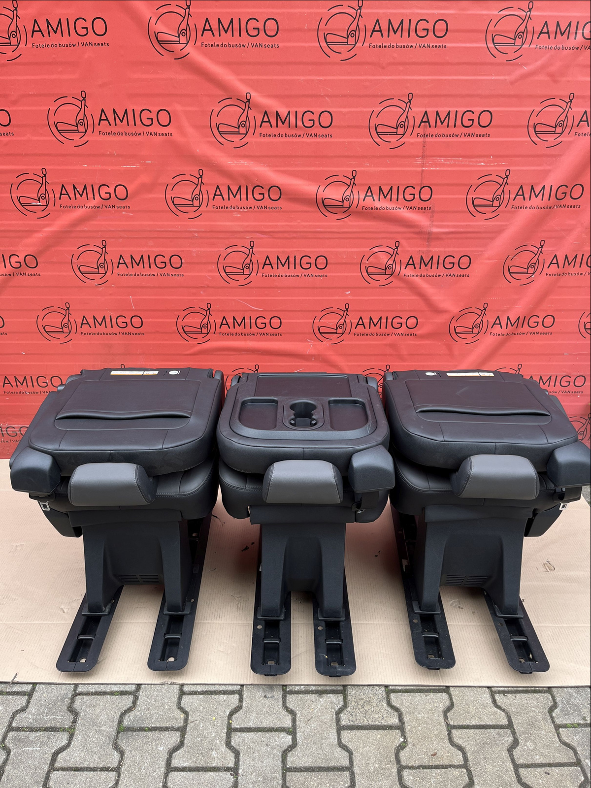 Seat Ford Transit Custom Tourneo bench rear folding seats 3x single seat leather