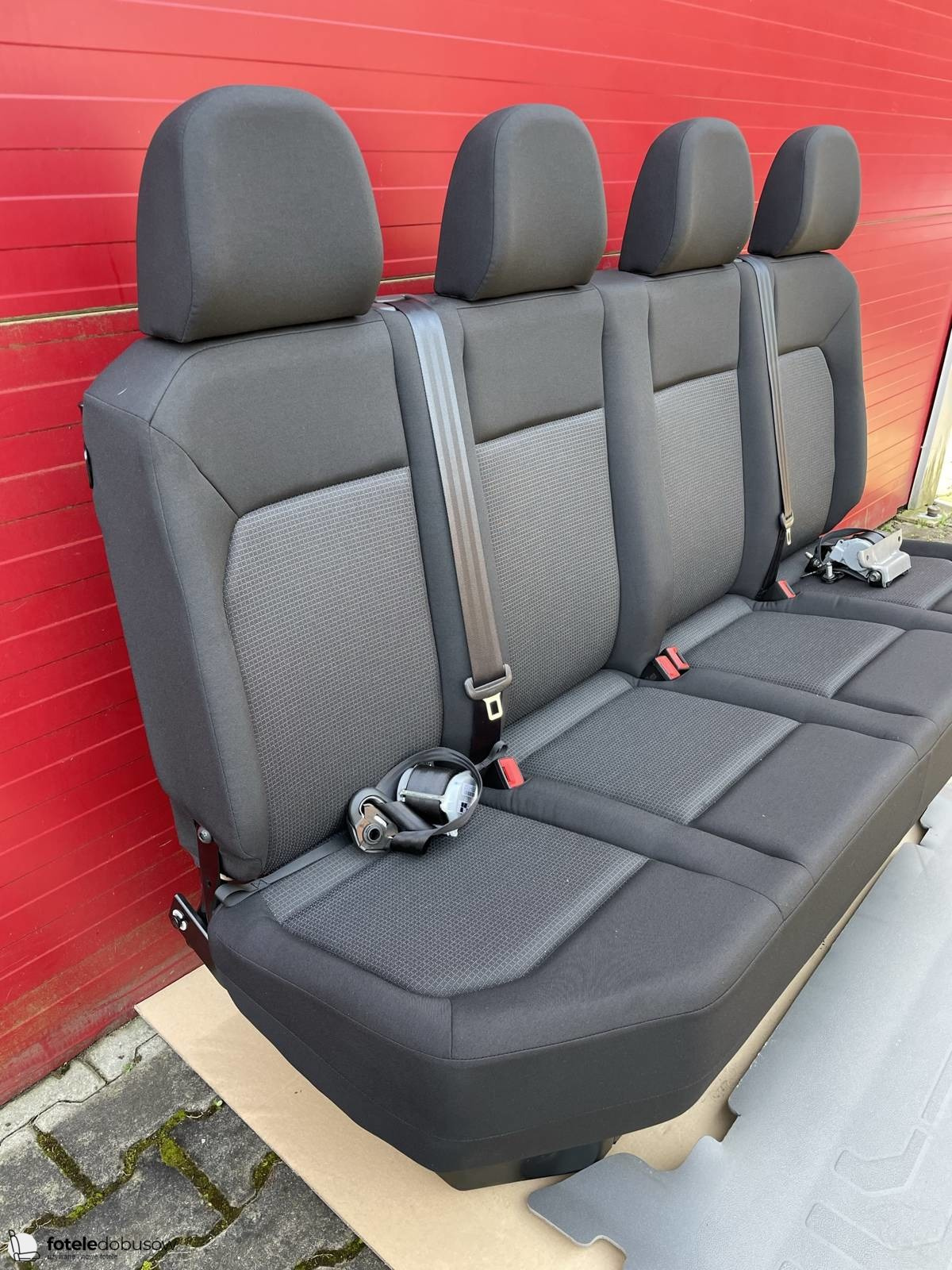 Seat VW Crafter II MAN TGE 2016-2022 quadruple rear four-seats bench belts