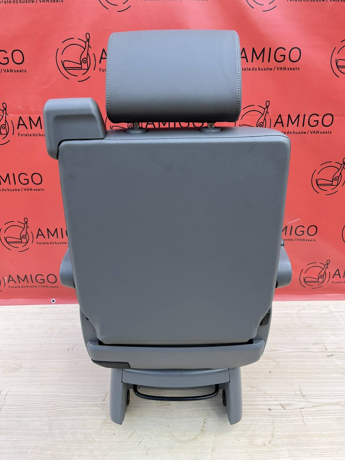 Seat single VW T5 Multivan Caravelle grey leather rear t6