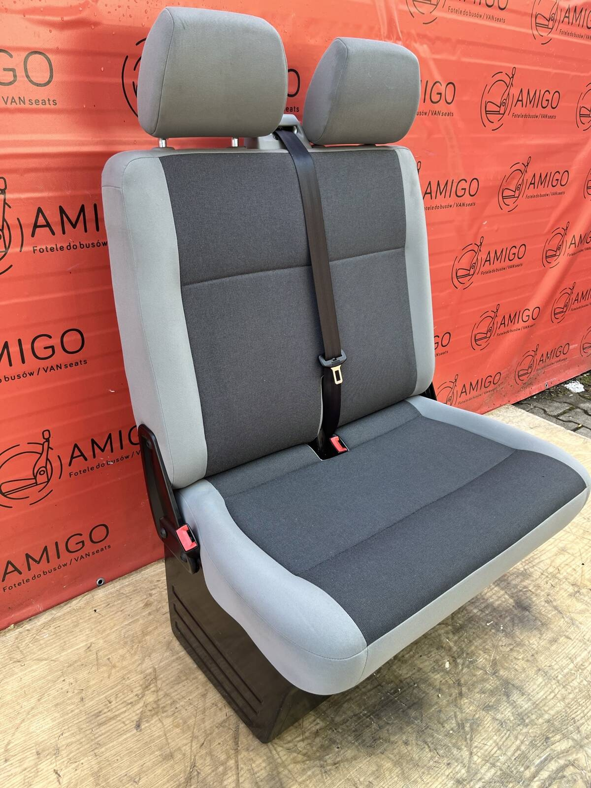 Seat VW T6 T5 double front passenger bench Austin Grey RHD