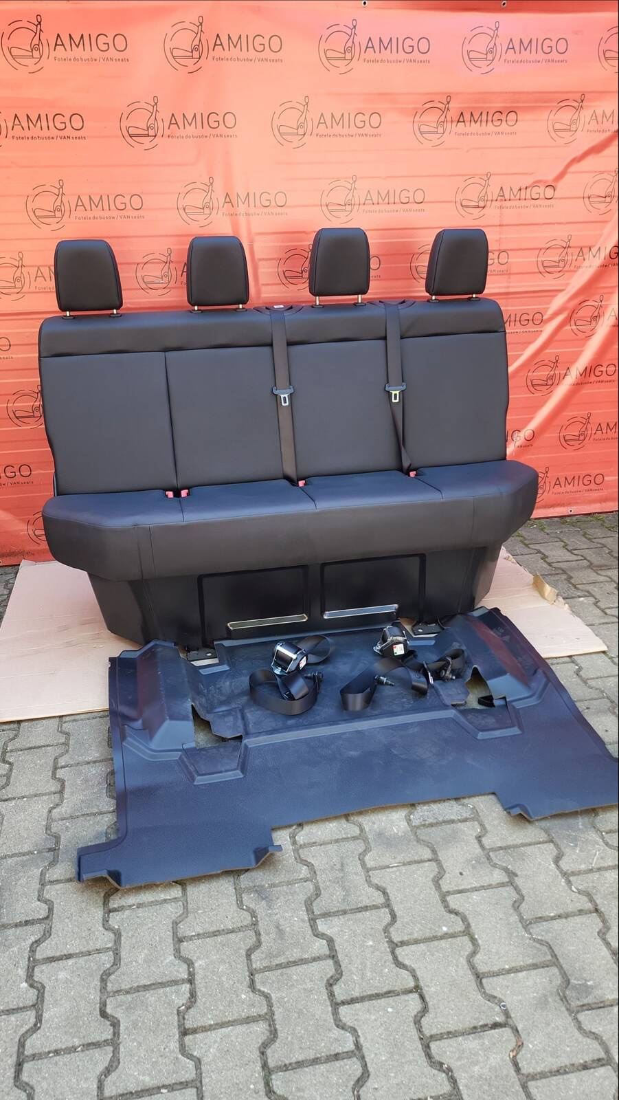 Seat Mercedes Sprinter W907 CREW CAB quadruple rear four-seats bench belts floor
