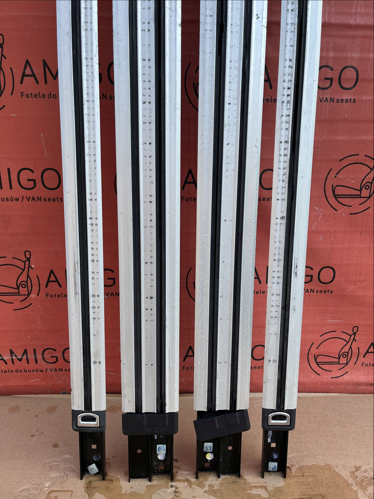 Rear rails for seats double Volkswagen VW T5 Multivan Caravelle SWB set