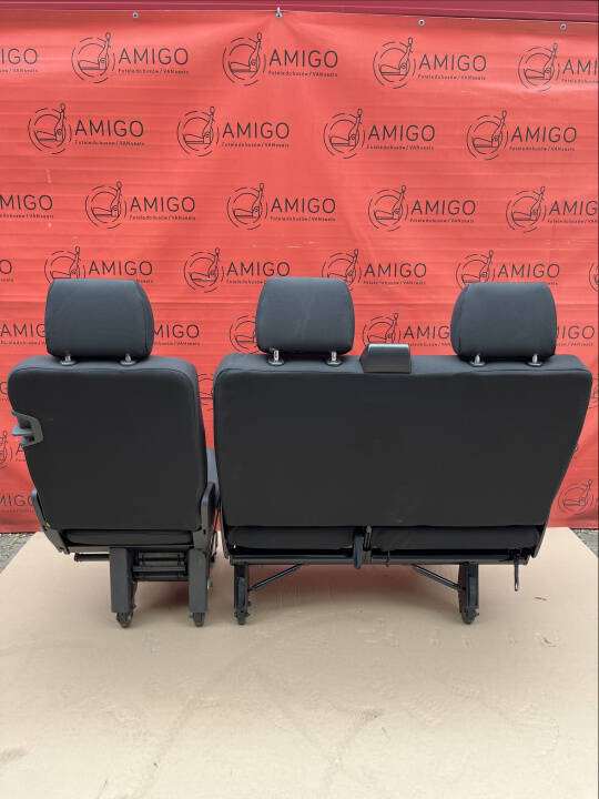 Bench rear triple seat VW T5 T6 Transporter Circuit 2+1 single + double kombi RHD