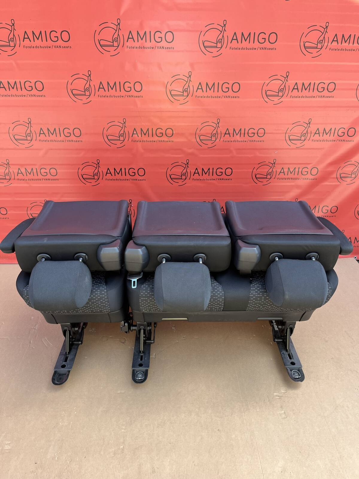 Rear Seat Triple bench single 2+1 MERCEDES W447 Vito Tourer CALUMA LHD armrests