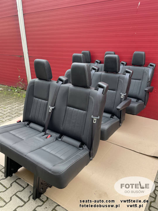 Seats Mercedes Sprinter W907 set rear triple bench + 2x double LEATHER seat
