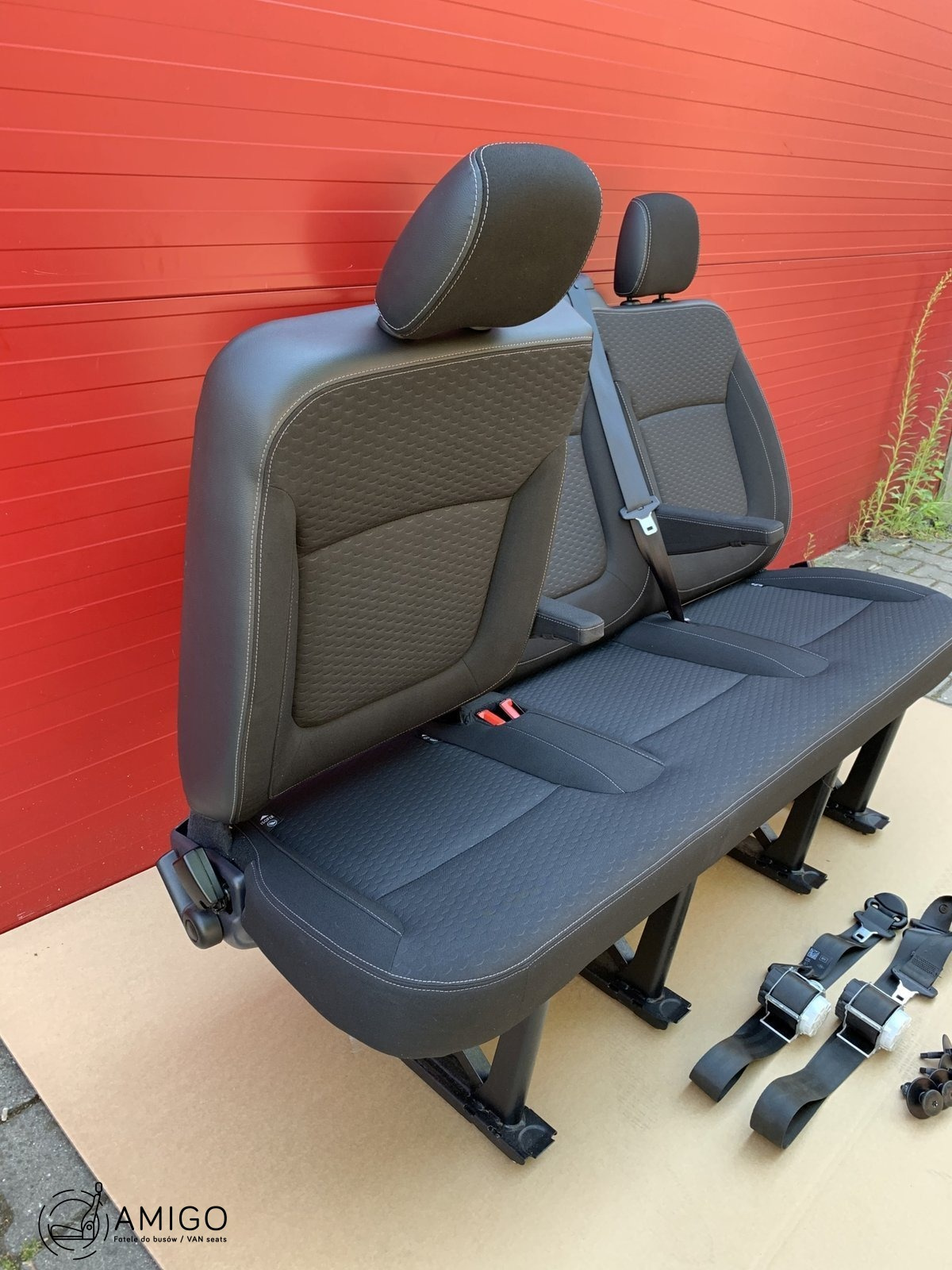 Seat triple bench Renault Trafic Opel Vauxhall Vivaro NV300 Talento belts set