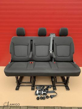 Seat triple bench Renault Trafic Opel Vauxhall Vivaro NV300 Talento belts set