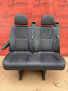 Seat Mercedes Sprinter W906 Crafter rear double bench seat armrest Leatherette