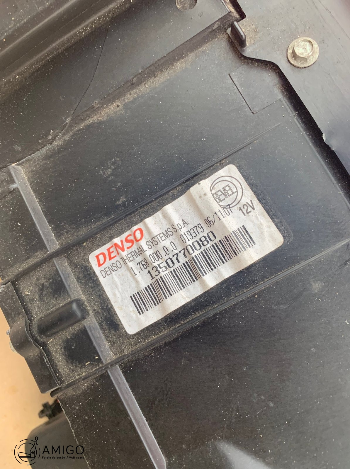 ADDIOTIONAL HEATER under seat BASE Fiat Ducato Boxer Jumper Relay 1350770080