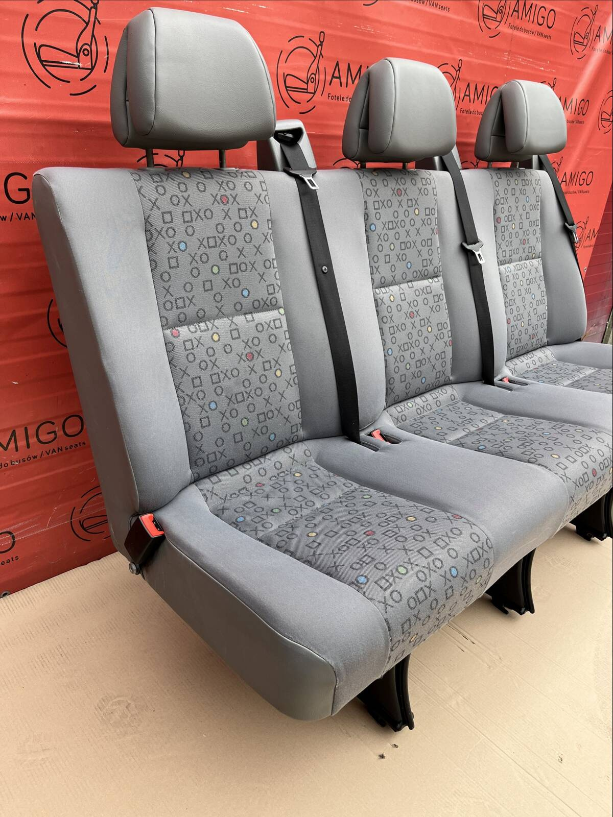 Seat VW Crafter I Mercedes Sprinter W906 2006-2016 rear triple bench OX