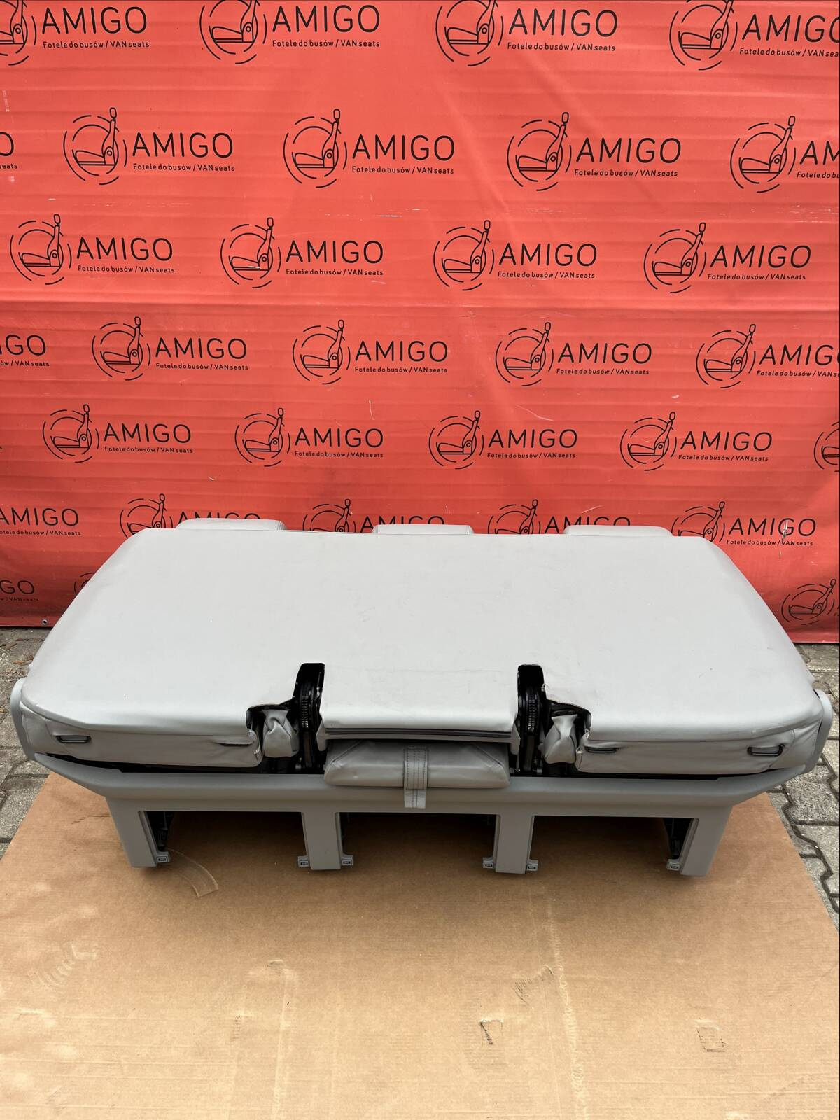 SET Driver passenger swivel Bench rear triple seat leather grey VW T5.1 T5 Multivan Caravelle