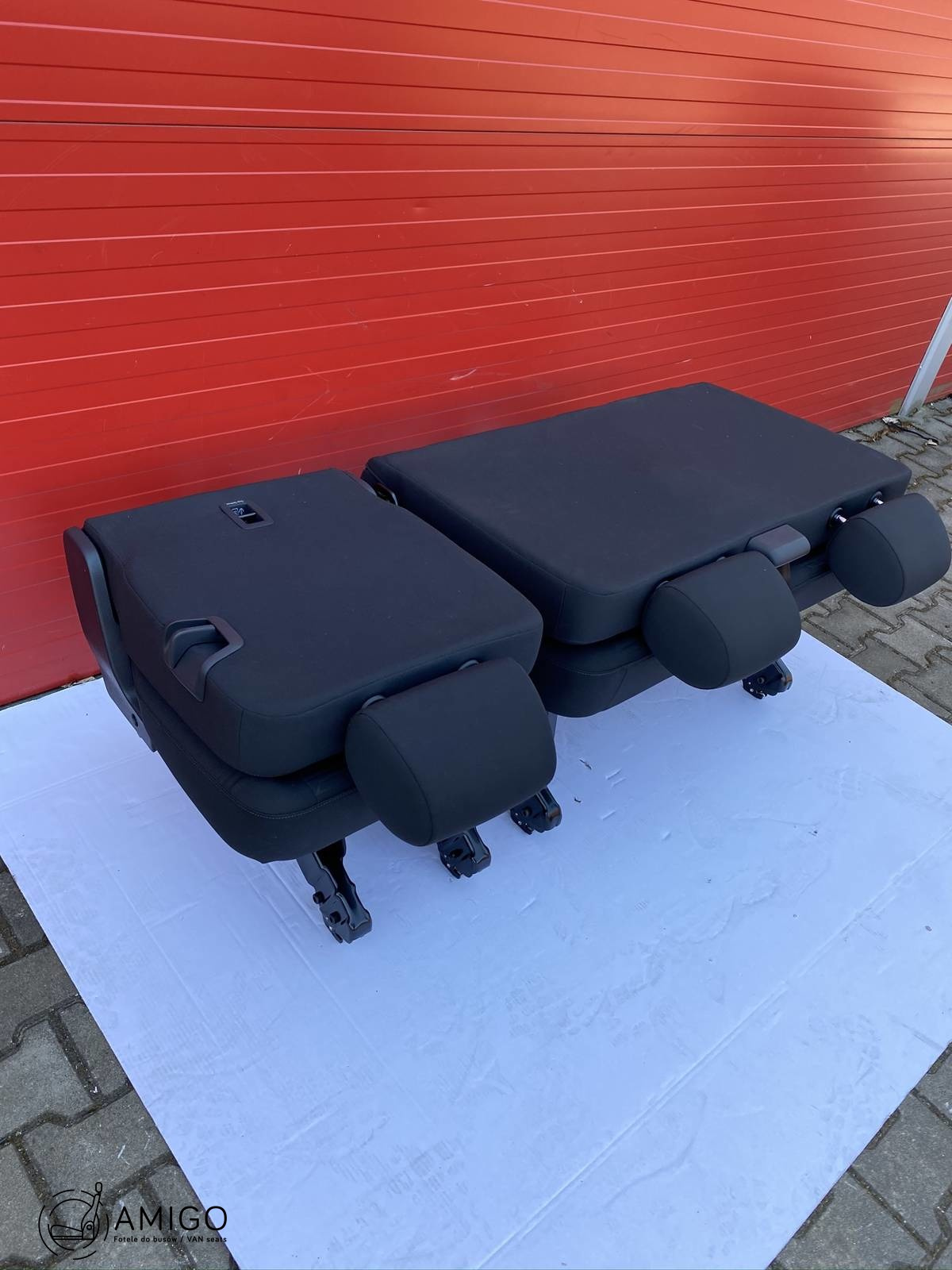 Bench rear triple seat VW T6.1 T6 Transporter Circuit Black single + double LHD
