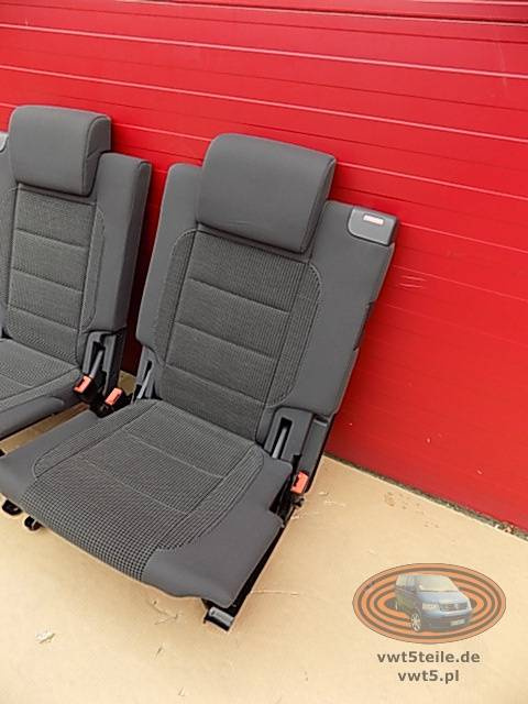 VW Touran 2003-10 rear folding seats set left right dark grey 3rd row