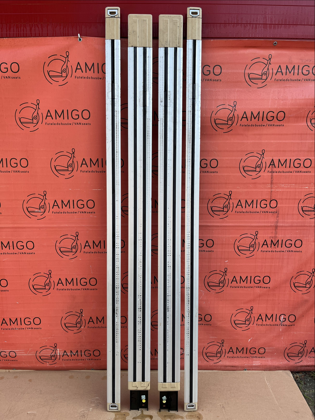 Rear rails for seats double Volkswagen VW T5 Multivan Caravelle SWB set