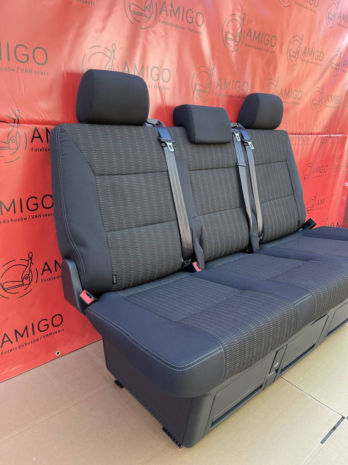 Bench rear triple seat VW T5 T6 Pandu Multivan Caravelle
