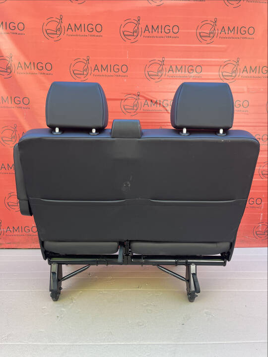 Bench rear double seat VW T6.1 T6 Transporter LEATHER Nappa black t5 isofix RHD