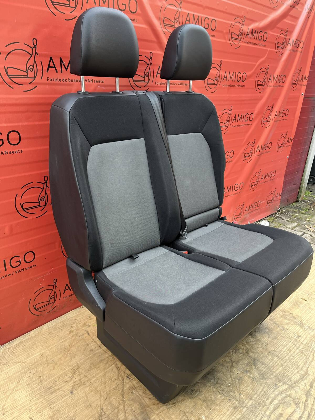 Seat VW Crafter II MAN TGE 2016-2025 double bench passenger seat front LHD Marathon