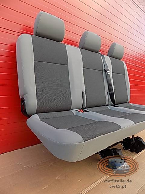 Bench rear triple seat VW T5 Transporter AUSTIN grey | belts