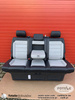 Bench rear triple seat VW T6 black leather SAVONA moonrock grey Multivan Caravelle t5