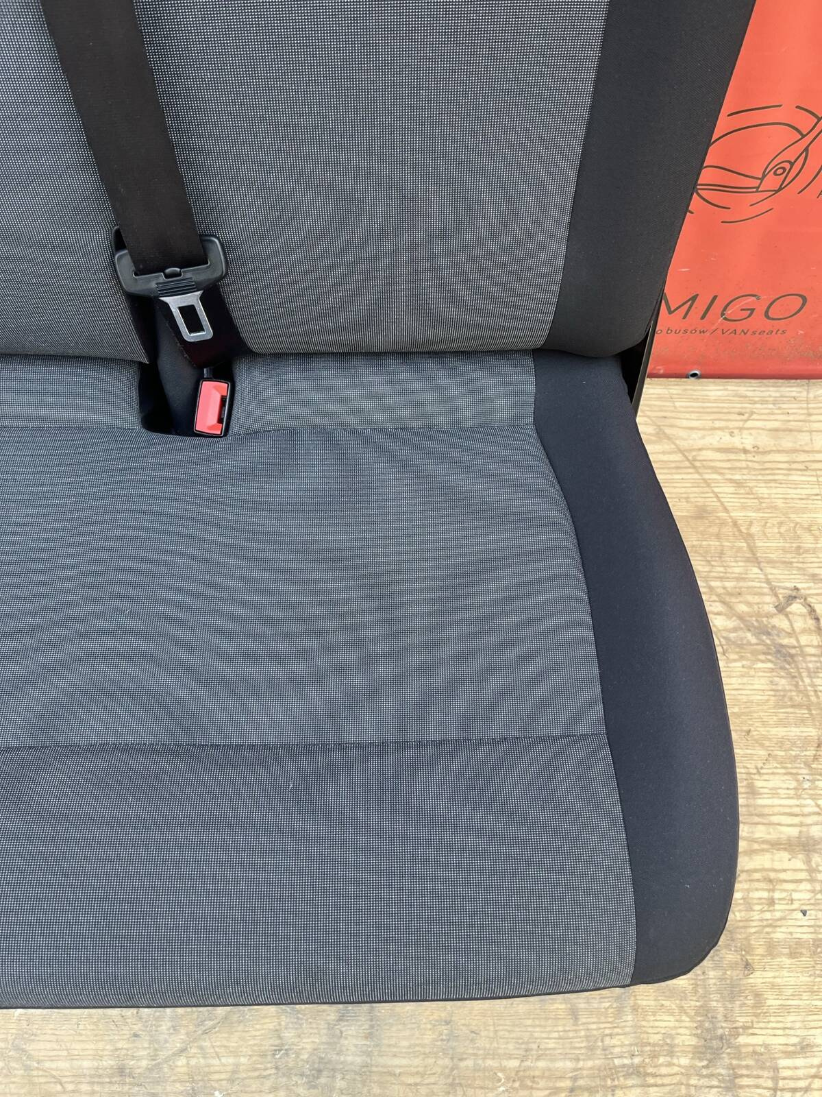 Seat VW T6 T5 double front passenger bench Austin Black RHD