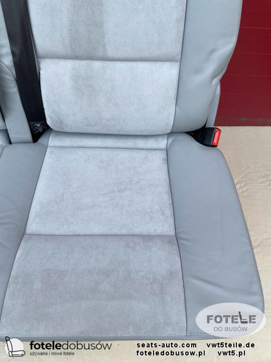 Bench rear triple seat VW T5 grey leather alcantara Multivan Caravelle t6