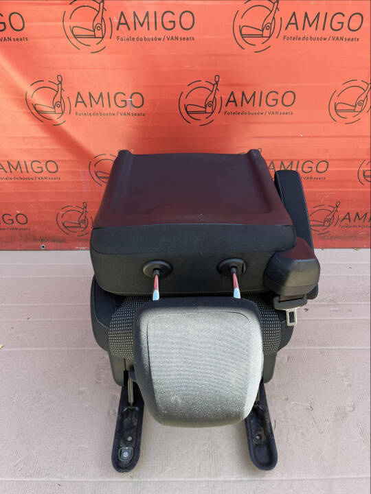 Seat single rear Mercedes V-class W447 Black Santos