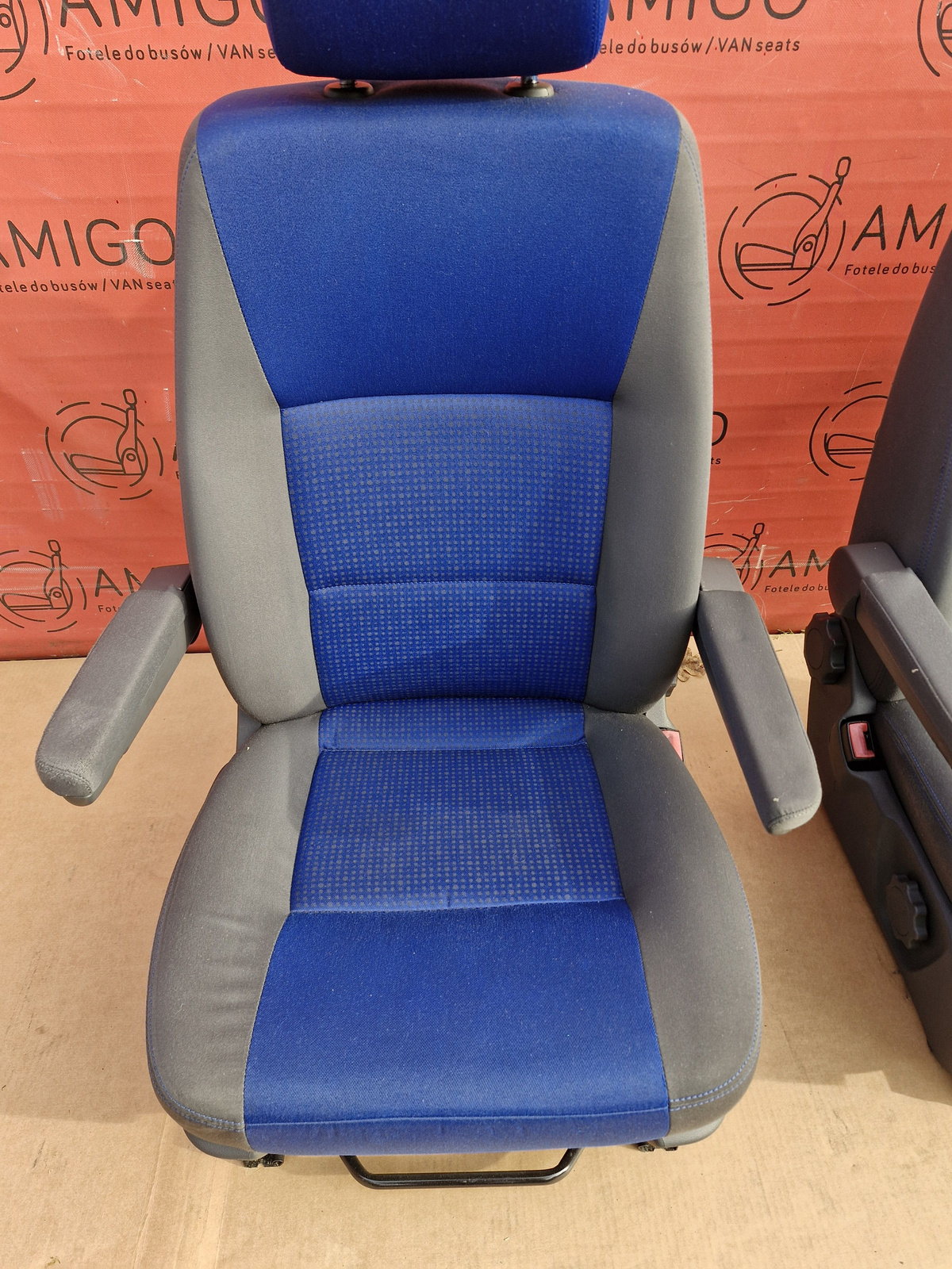 Driver passenger Captain seats seat airbag VW T5 blue DUO Caravelle