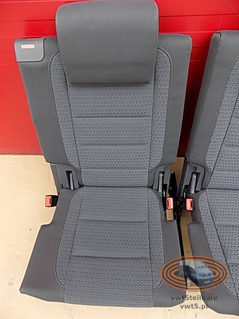 VW Touran 2003-10 rear folding seats set left right dark grey 3rd row
