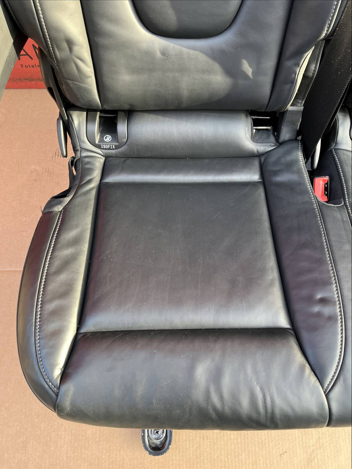 Rear Seat Triple bench single 2+1 Mercedes V-class W447 Black Nappa Leather RHD