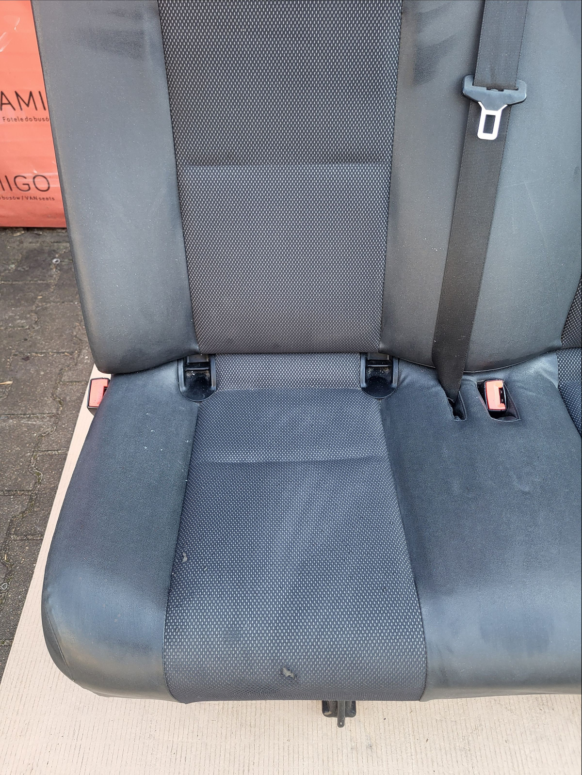 Seat Mercedes Sprinter 906 VW Crafter I 2006-2016 rear triple bench Leatherette