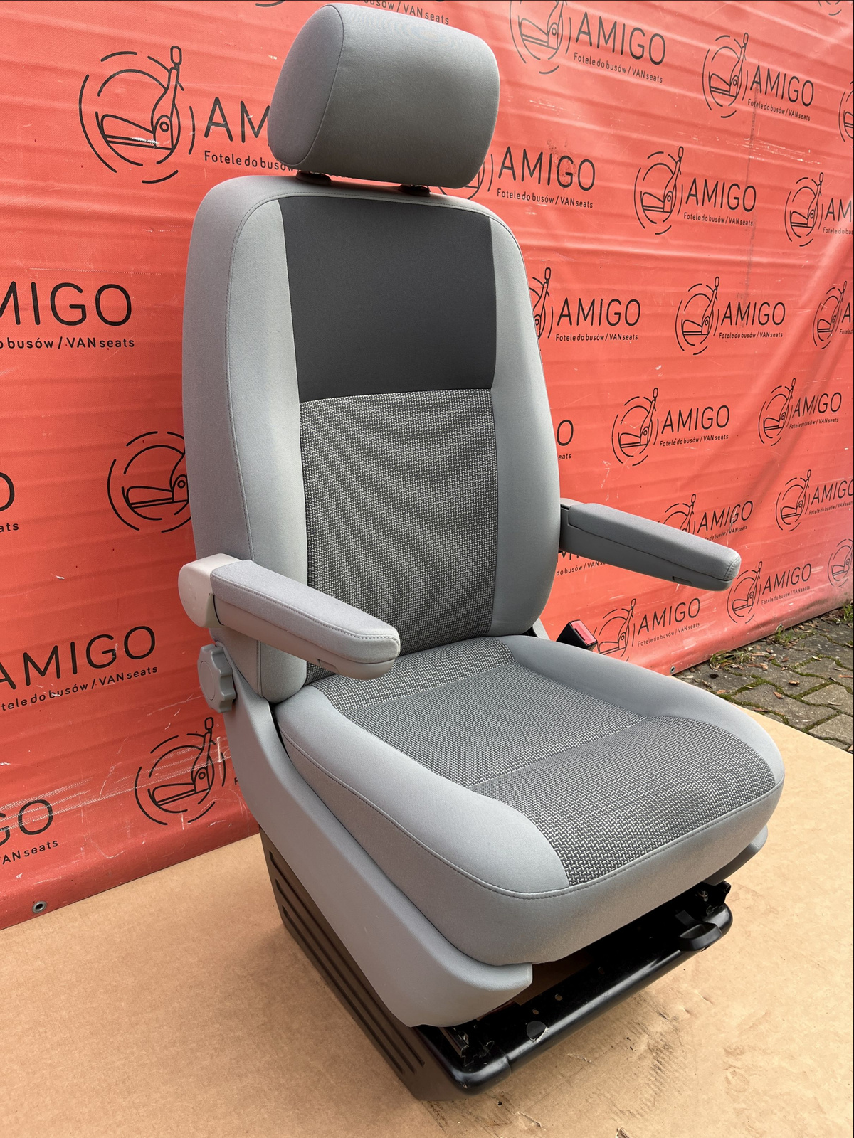Seat VW T5 GP front EU passenger | UK driver Timo grey with base armrests