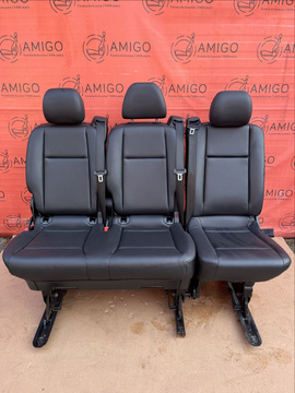 Rear Seats 2+1 bench single seat comf MERCEDES W447 Vito Tourer Leatherette RHD