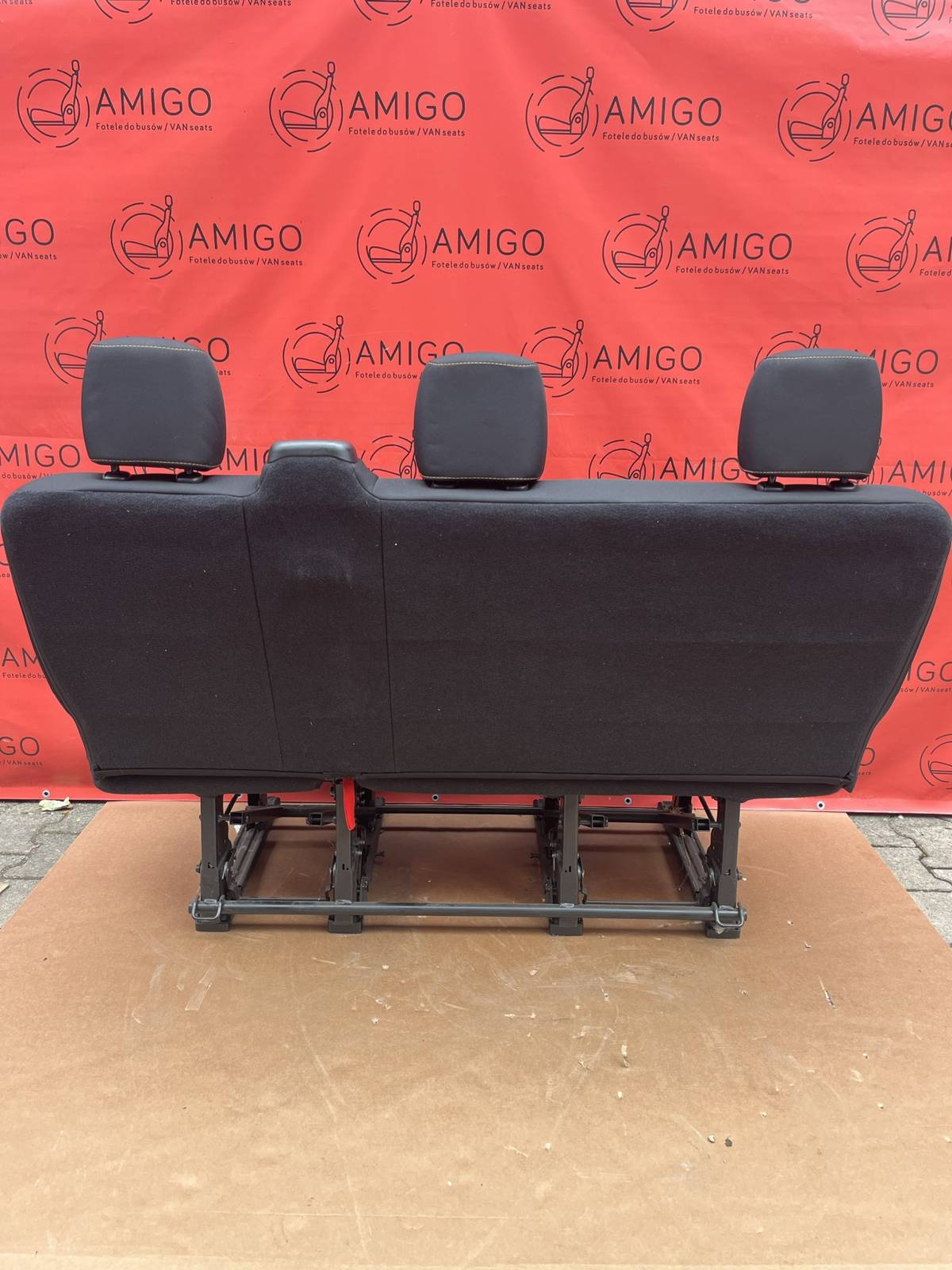Seat triple bench Renault Trafic Opel Vauxhall Vivaro NV300 Talento Connect Black