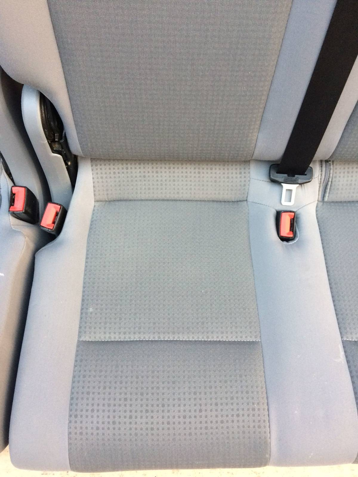 Seat rear bench double VW Caddy second row grey