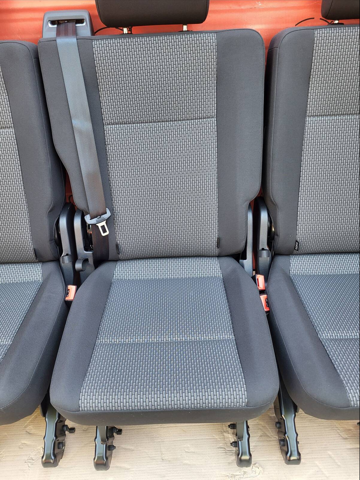 Bench rear triple seat VW T6.1 T6 Transporter BRICKS t5 3x single 1+1+1