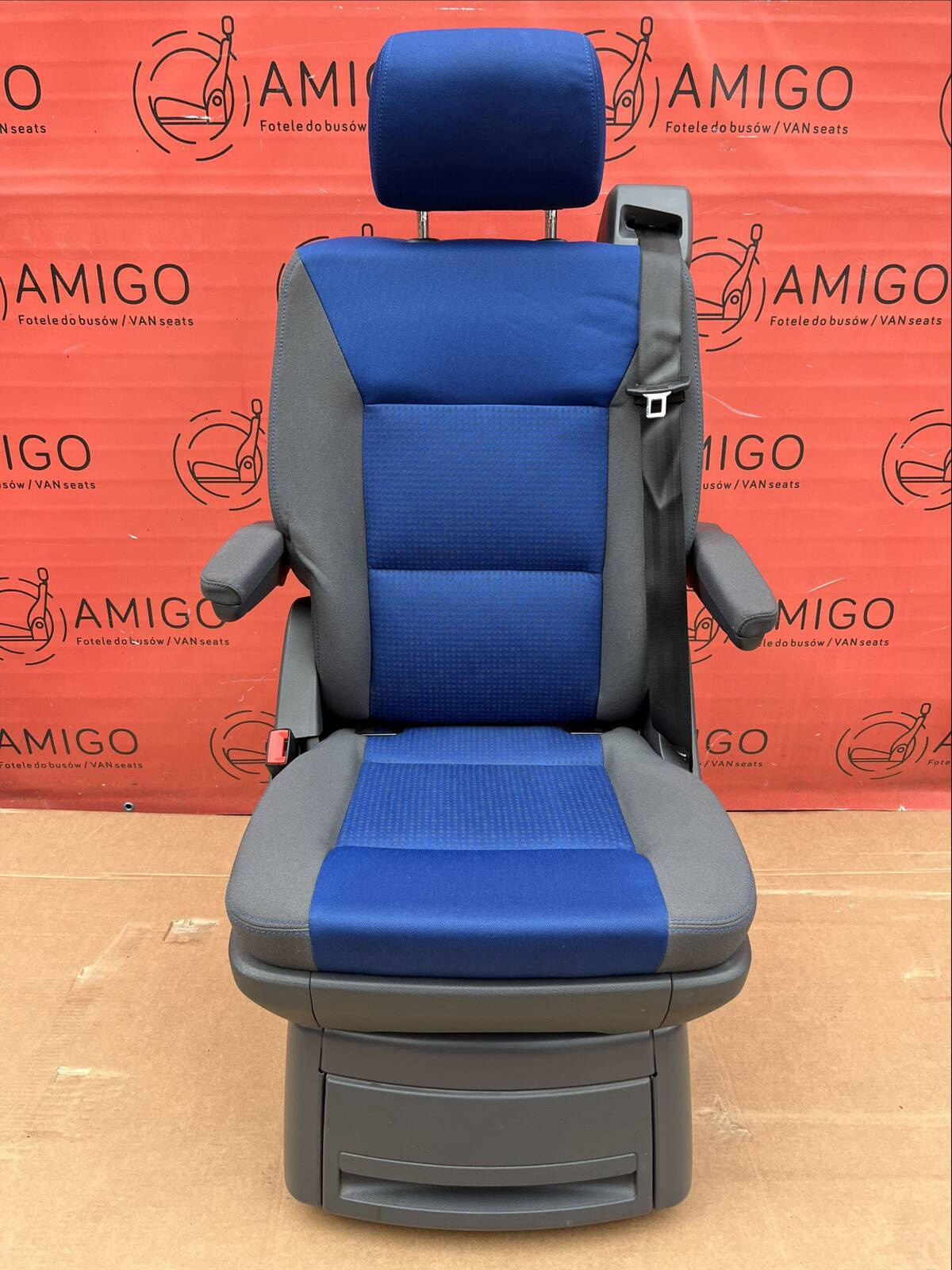 Seat single VW T5 Multivan Caravelle Anthracite Duo Blue rear t6 not swivel