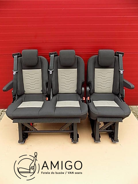 Seat Ford Transit Custom ECKO bench rear seats armrests 2nd row RHD