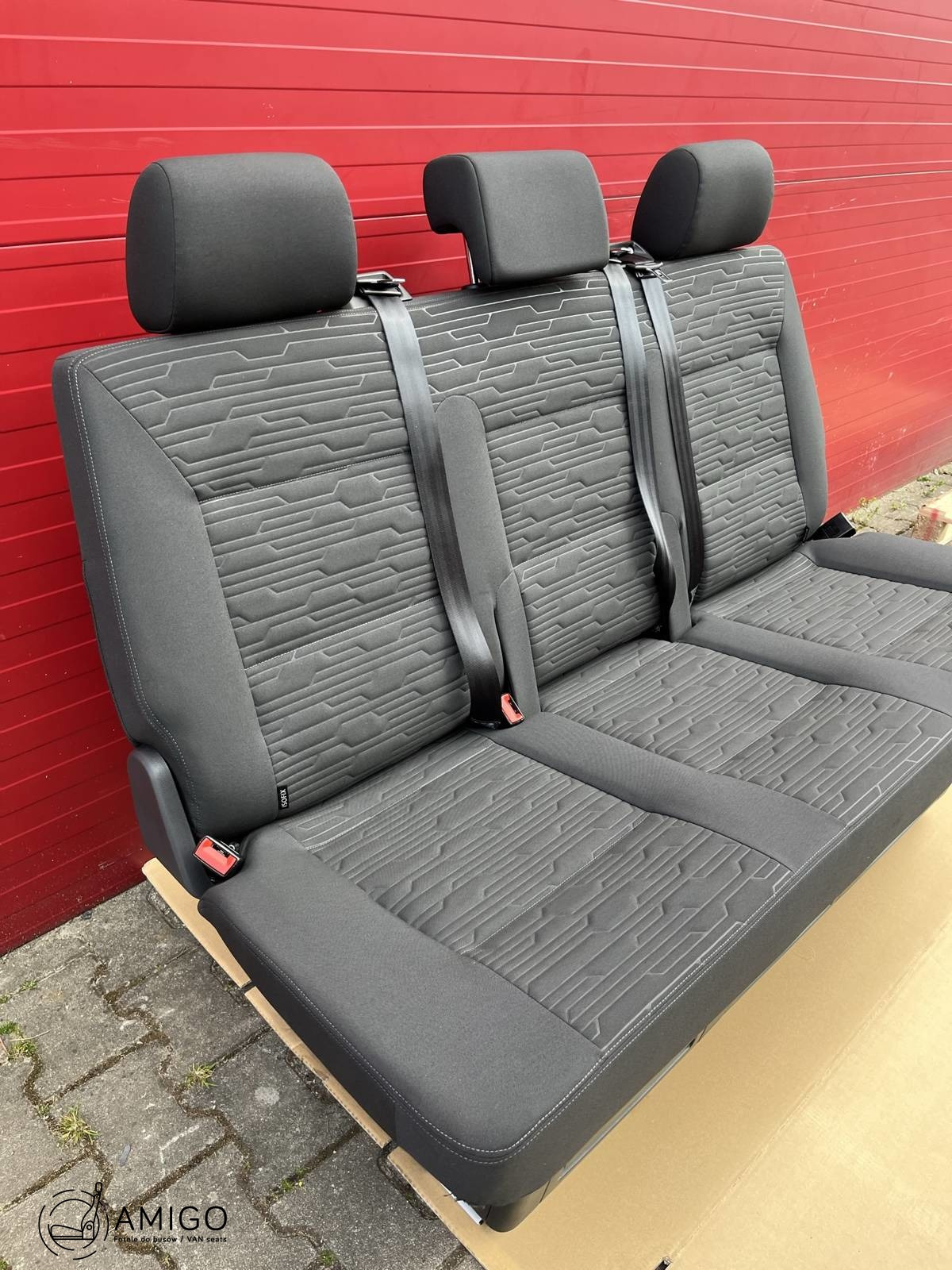 Bench rear triple seat VW T6.1 T6 Multivan Caravelle Circuit black t5